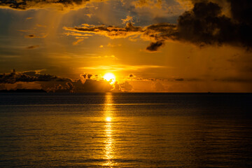 Fototapeta na wymiar Sunset and ocean, Palau, Pacific