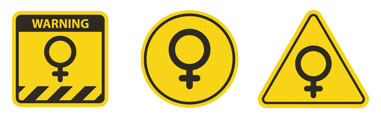 No Female Symbol Sing Isolate On White Background,Vector Illustration