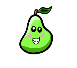 Stylized Cartoon Happy Pear