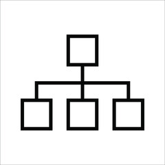 hierarchical outline, thin, flat, digital icons for web and mobile. on a white background.