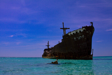 Fototapeta premium The Greek ship, Kish Island, Iran