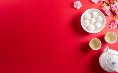 Tang Yuan(sweet dumplings balls), a traditional chinese cuisine for Mid-autumn, Dongzhi (winter...