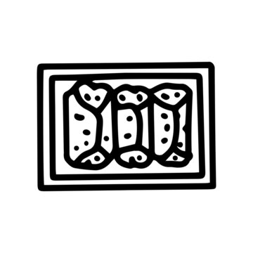 Enchilada Line Vector Doodle Simple Icon Design