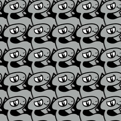 seamless pattern of cute cartoon
