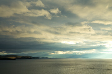 sunset on lake baikal Olkhon island