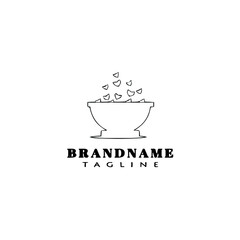 corn flakes logo cartoon icon design template black isolated illustration