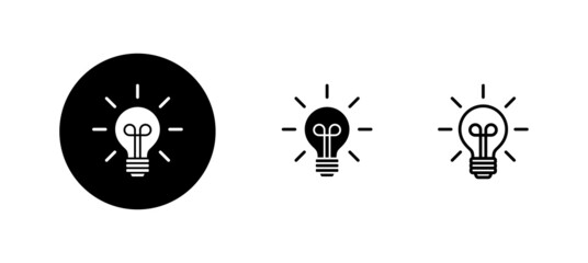 Lamp icons set. Light bulb sign and symbol. idea symbol.