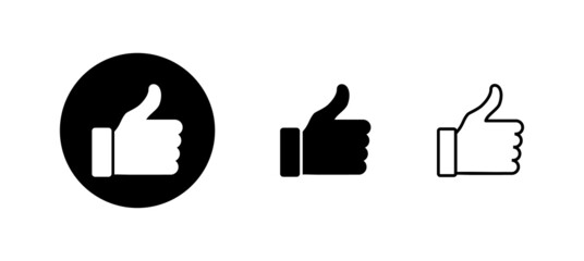 Like icons set. Thumbs up sign and symbol. Hand like