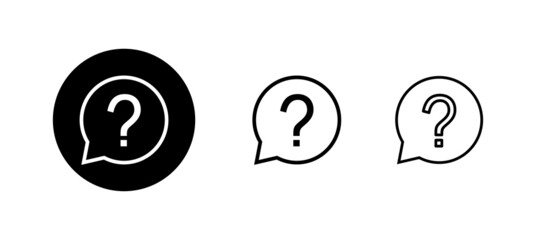 Question icons set. question mark sign and symbol