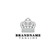 crown logo cartoon design template icon concept isolated vector illustration