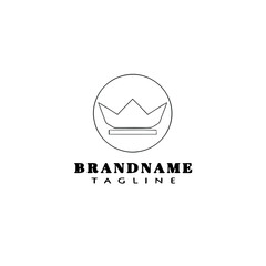 crown logo simple design template icon black isolated vector illustration
