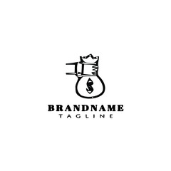 hand holding money logo template icon design vector