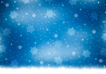 Abstract winter background with snowflakes.