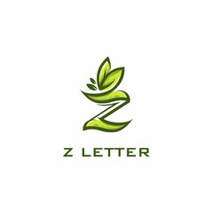 eco friendly logo - Z Letter - obrazy, fototapety, plakaty