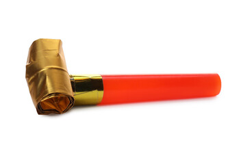 Bright party blower isolated on white. Festive item