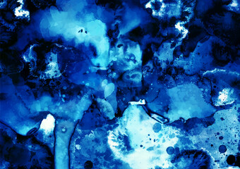 幻想的な水彩の水色テクスチャ背景
