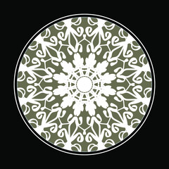 Circular pattern in the form of mandala with flower for henna mandala tattoo decoration
