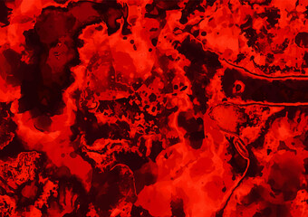 赤い幻想的な血の水彩テクスチャ背景
