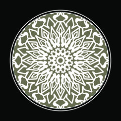 Circular pattern in the form of mandala with flower for henna mandala tattoo decoration