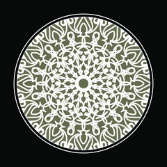 Circular pattern in the form of mandala with flower for henna mandala tattoo decoration