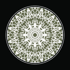 Circular pattern in the form of mandala with flower for henna mandala tattoo decoration