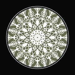 Circular pattern in the form of mandala with flower for henna mandala tattoo decoration