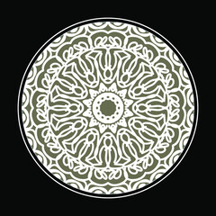 Circular pattern in the form of mandala with flower for henna mandala tattoo decoration