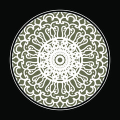 Circular pattern in the form of mandala with flower for henna mandala tattoo decoration