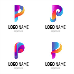 letter P logo set