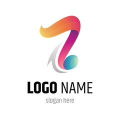 Music note colorful gradient logo