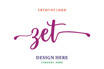 ZET lettering logo is simple, easy to understand and authoritative - obrazy, fototapety, plakaty