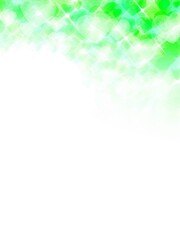 緑色の輝くハート模様のグラデーションフレーム