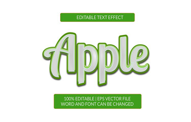 apple fresh green text effect