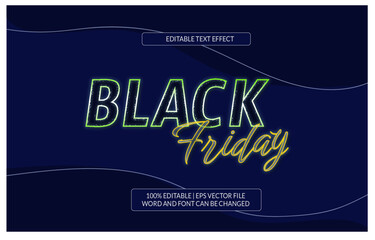 black friday gold and green text effect