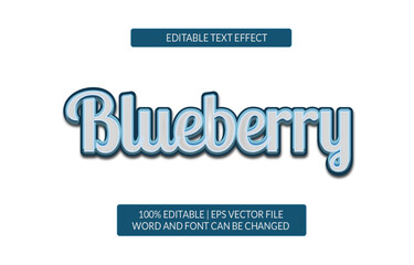 blueberry fresh blue text effect