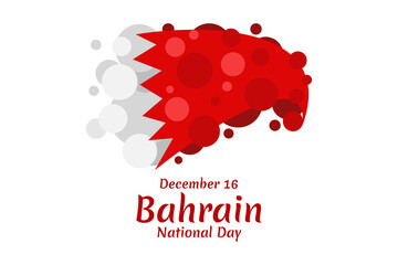 December 16. Happy National day of Bahrain Vector Illustration. Suitable for greeting card, poster and banner.