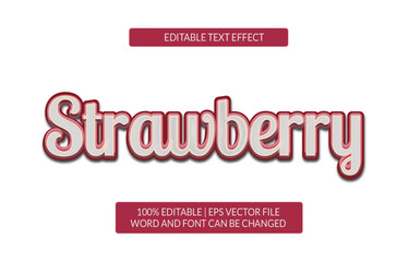 fresh strawberry pink red text effect