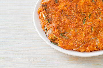 Korean Kimchi pancake or Kimchijeon