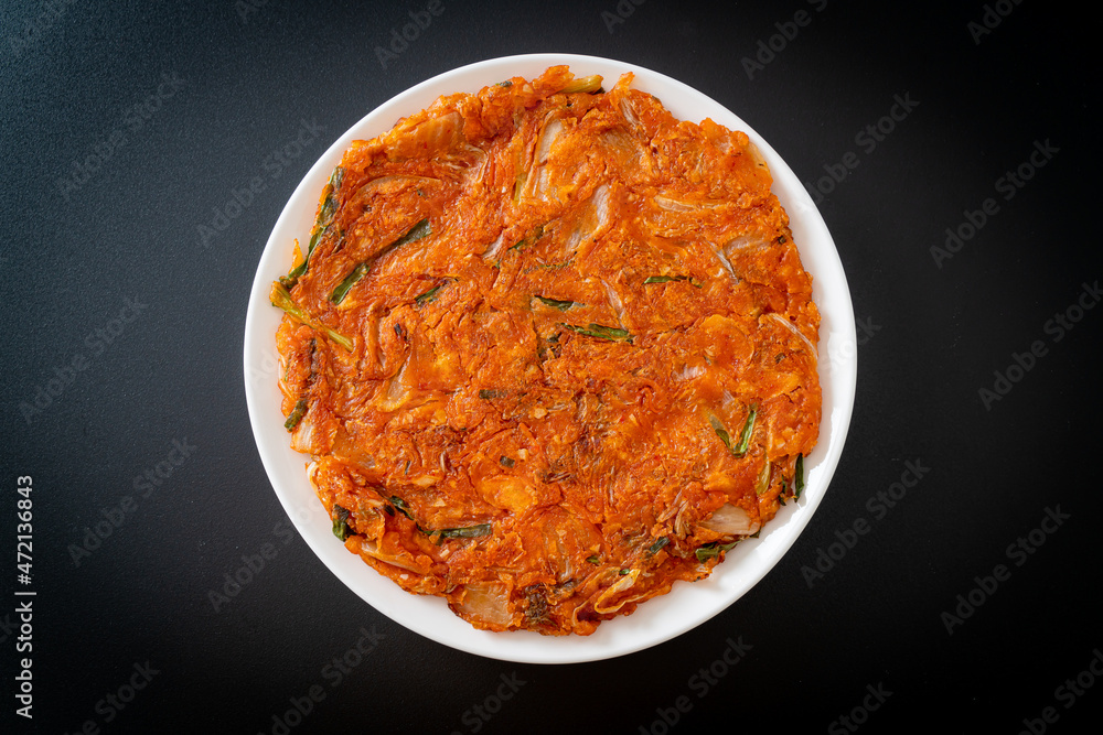 Wall mural korean kimchi pancake or kimchijeon