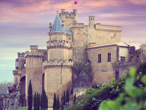 Toned photo of old medieval castle. High quality photo