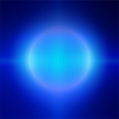 Several bright glowing figures on a blue gradient background.3d.