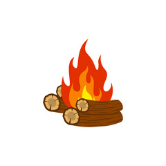 bonfire logo icon design template vector
