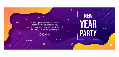 Happy New Year 2022 Cover Template Flat Design Illustration Editable of Square Background Suitable for Social media, Feed, Card, Greetings and Web Internet Ads