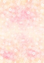 淡い色合いの桜の花の背景イラスト
