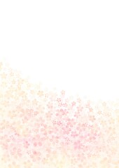 淡い色合いの桜の花の背景フレーム
