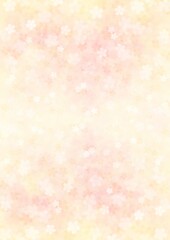 淡い色合いの桜の花の背景イラスト