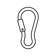 Carabiner icon. Safety hook or carabiner hook. Vector illustration