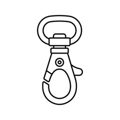Carabiner icon. Safety hook or carabiner hook. Vector illustration
