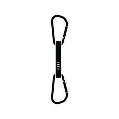 Carabiner icon. Safety hook or carabiner hook. Vector illustration