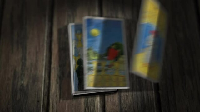 The card in Focus is a Six Of Pentacles which depicts a man handing out coins to two Feared beggars. Fear of Poverty. Fear of the Missed Opportunity. Divination.